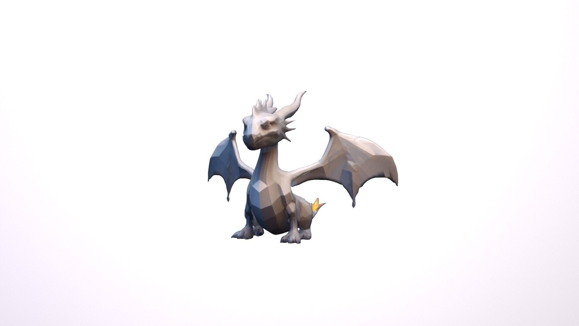 Fire Flaying Dragon Ignitus Dinosaur 3d Render 3D model_7