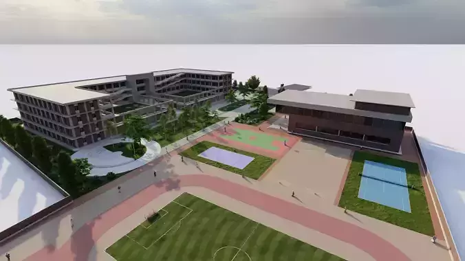 School-University -High School 3D model