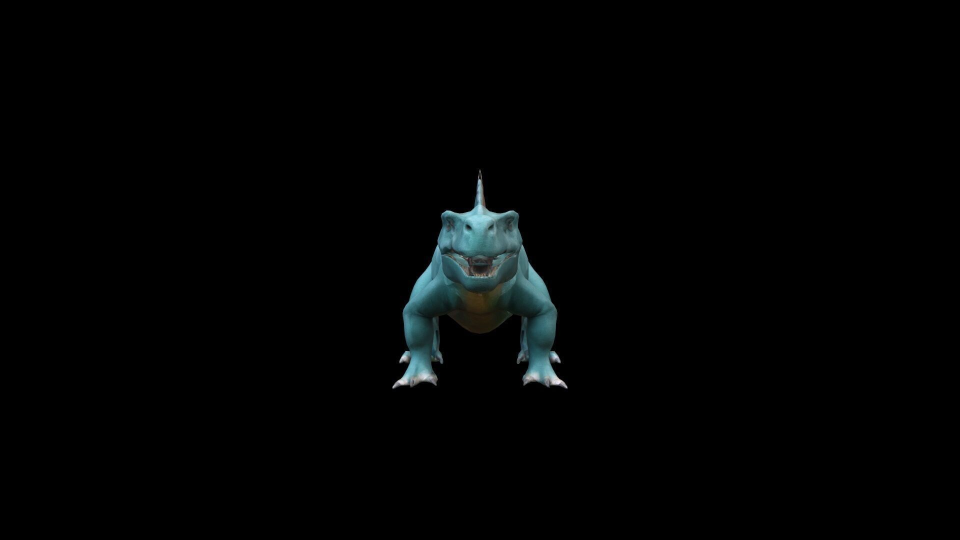 Iguanodon A Large Cretaceous Herbivores 3d Render 3D model_3