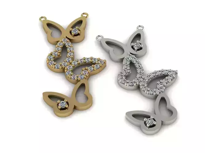 Butterfly pendant or necklace