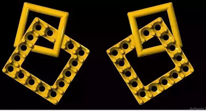 stud earrings 3dm file