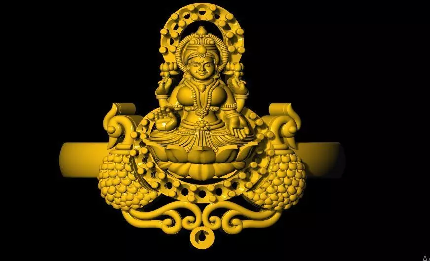laxmi ring 3dm file 3D print model_0