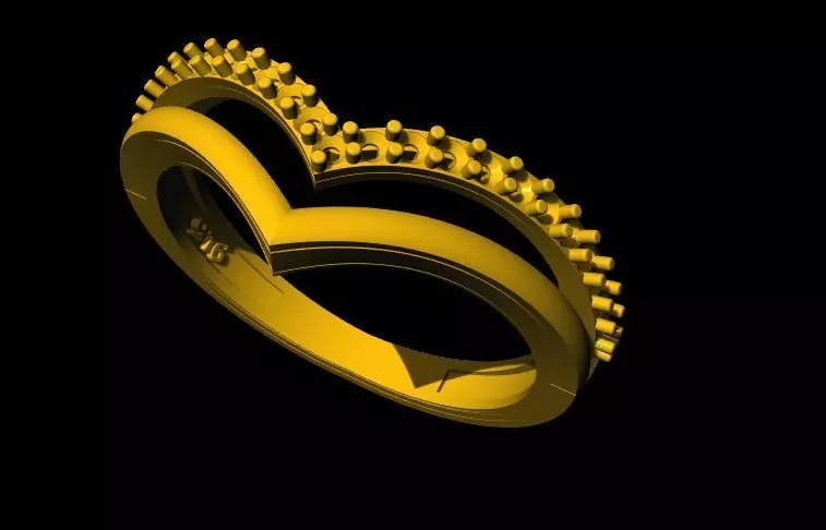 chevron ring 3dm file 3D print model_0