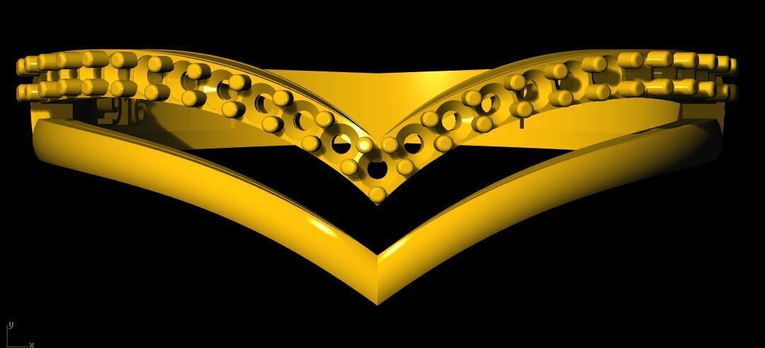 chevron ring 3dm file 3D print model_1