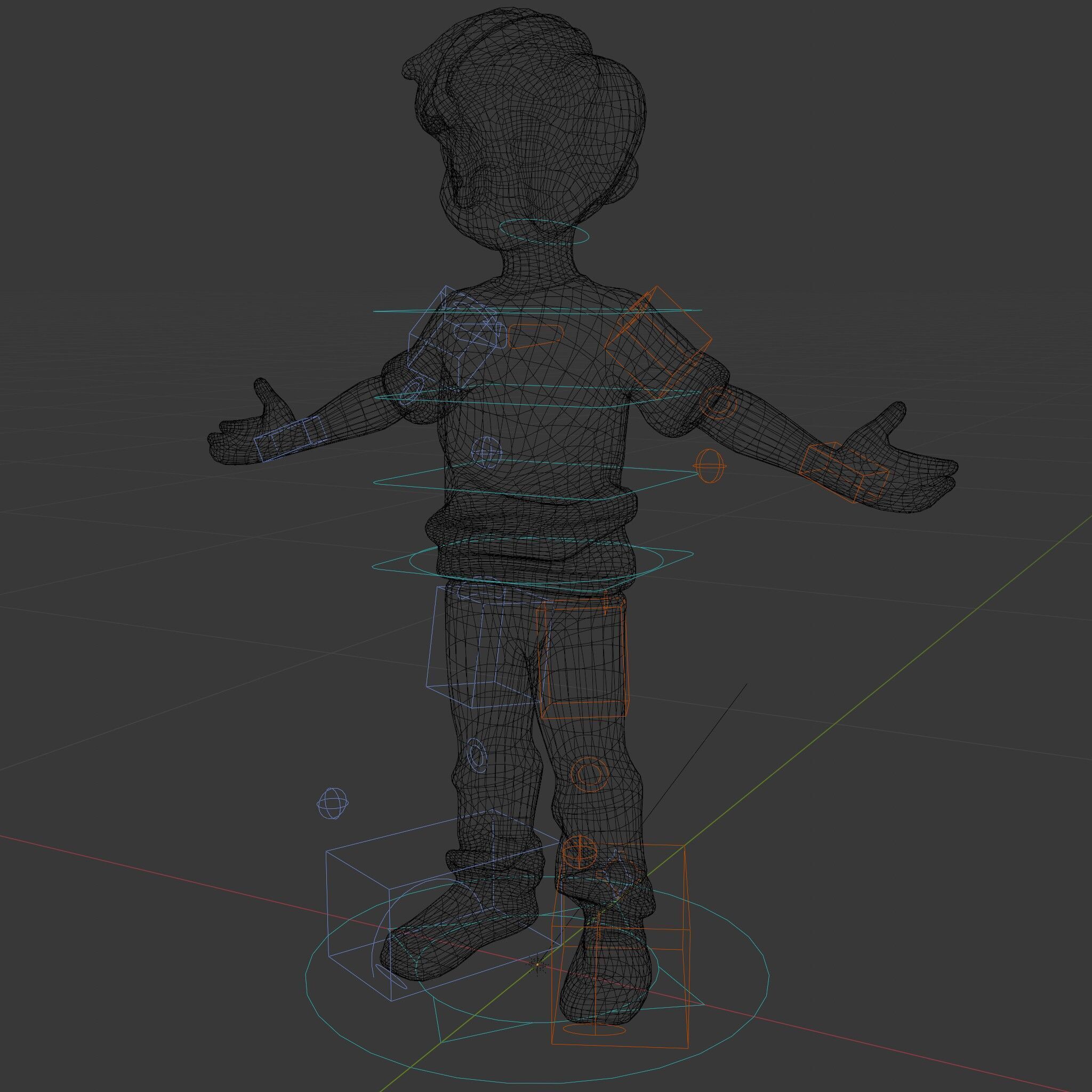 Rigged Cartoon Boy Character Model Pack Low-poly 3D model_6