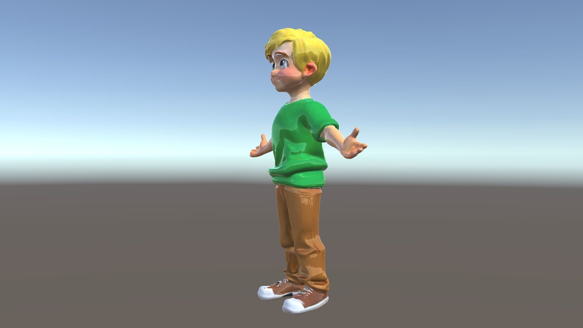 Rigged Cartoon Boy Character Model Pack Low-poly 3D model_7