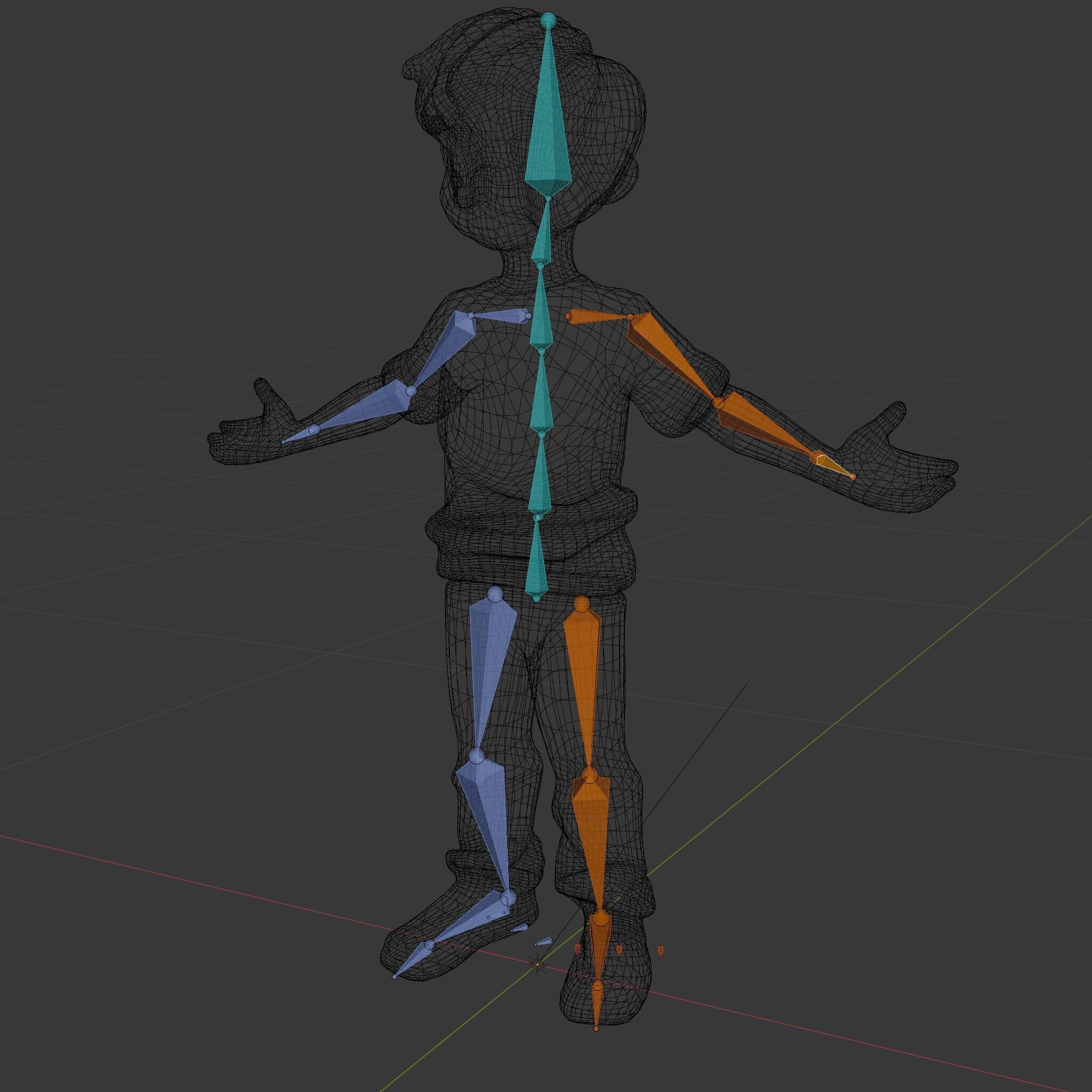 Rigged Cartoon Boy Character Model Pack Low-poly 3D model_3