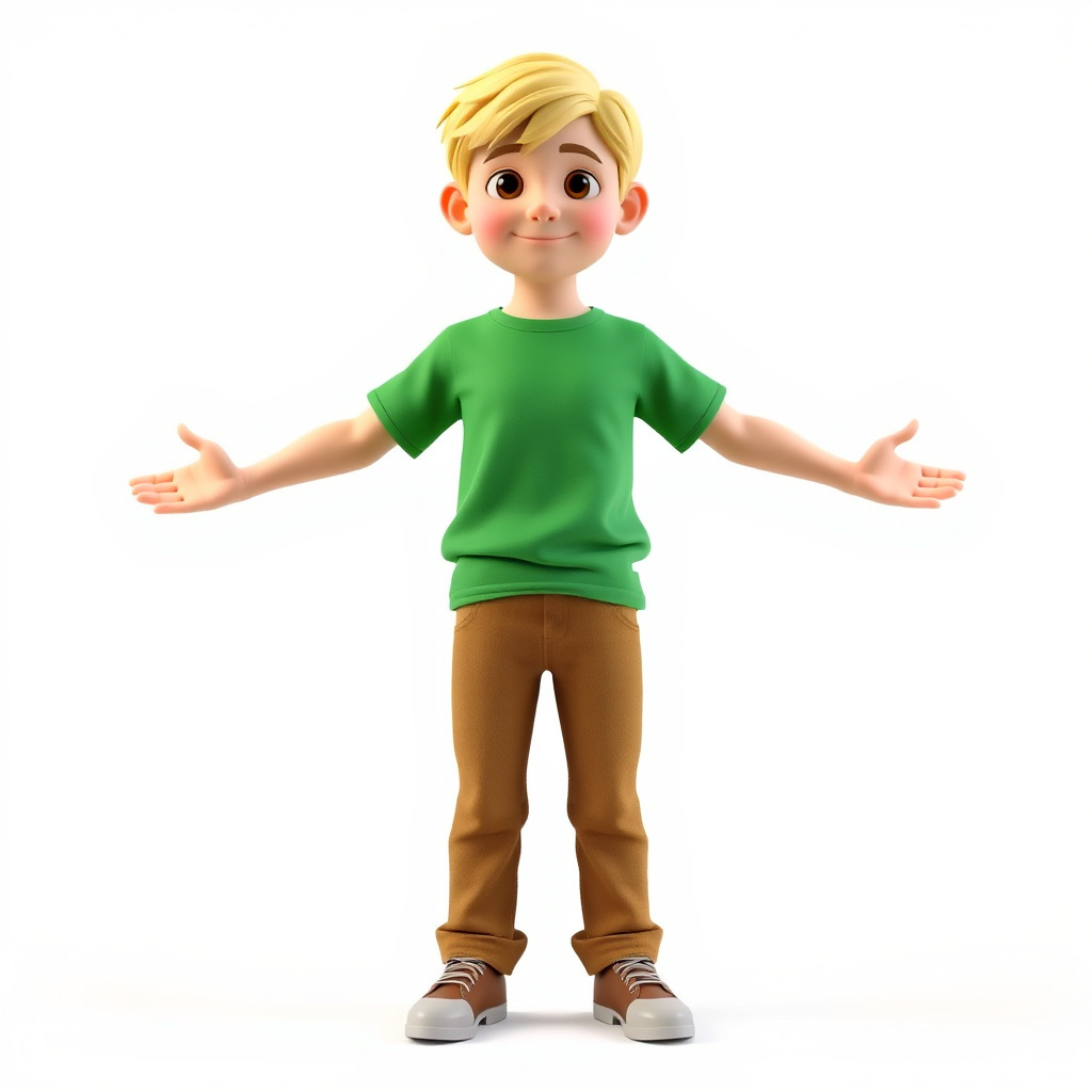 Rigged Cartoon Boy Character Model Pack Low-poly 3D model_4