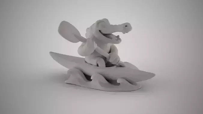 Rower Crocodile Trinket