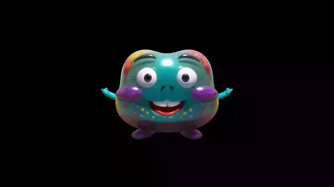 Bright Vibrant Colorful Jelly Beans 3d Render