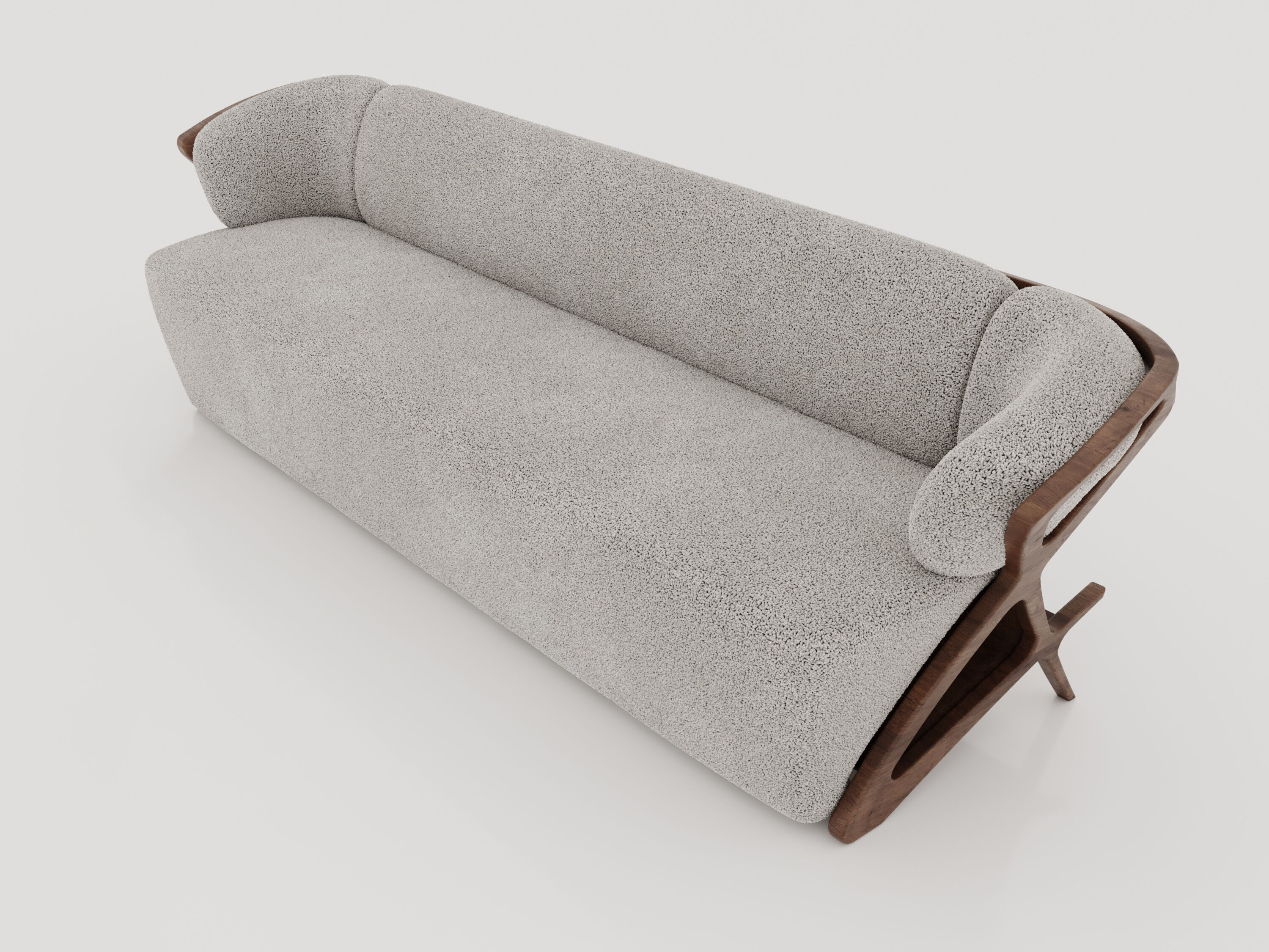sofa  and Low-poly 3D model_2
