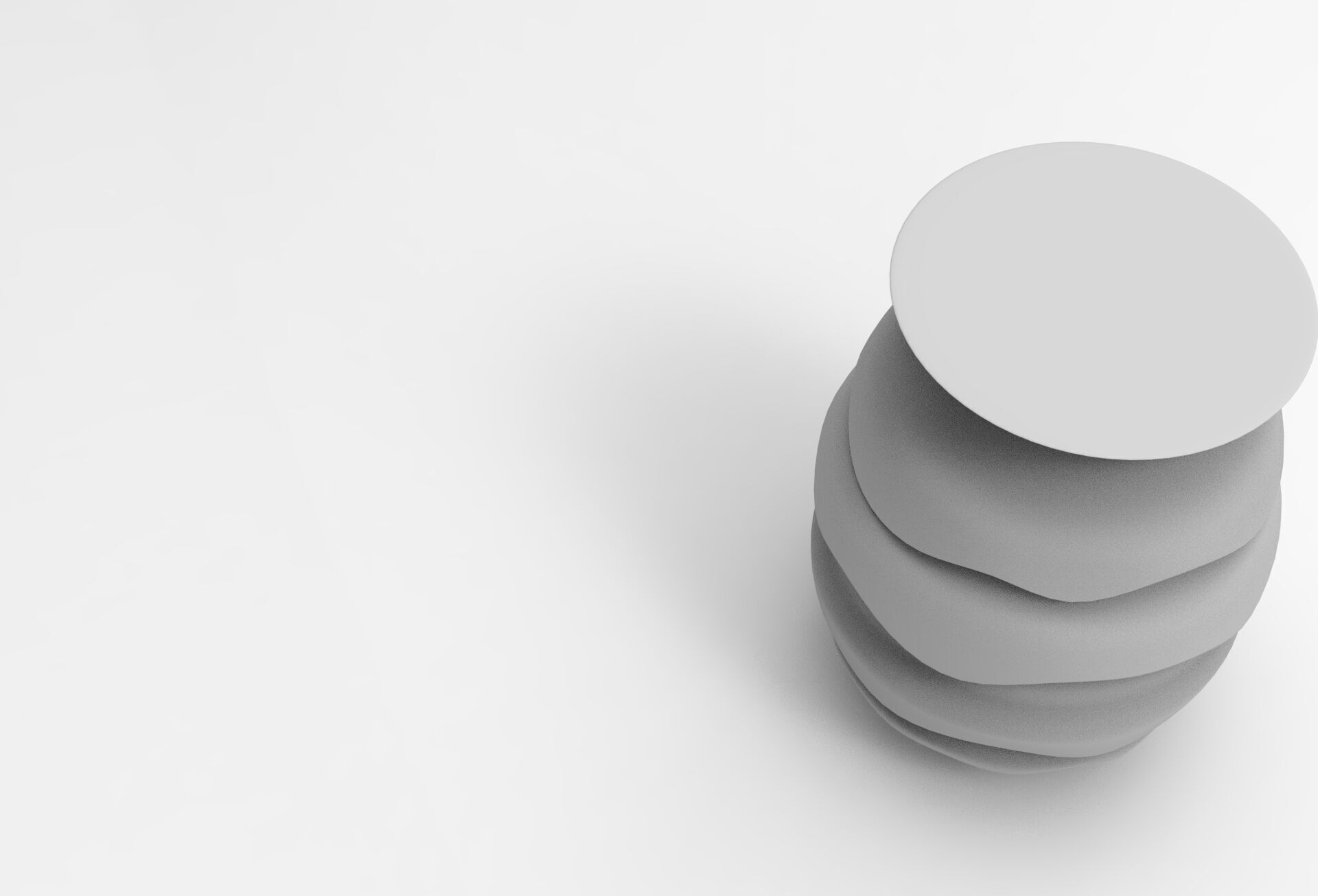 Lostry Stool Low-poly 3D model_8