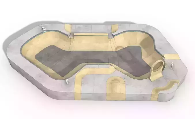 Bowl - Skate Park - Skatepark 3D model