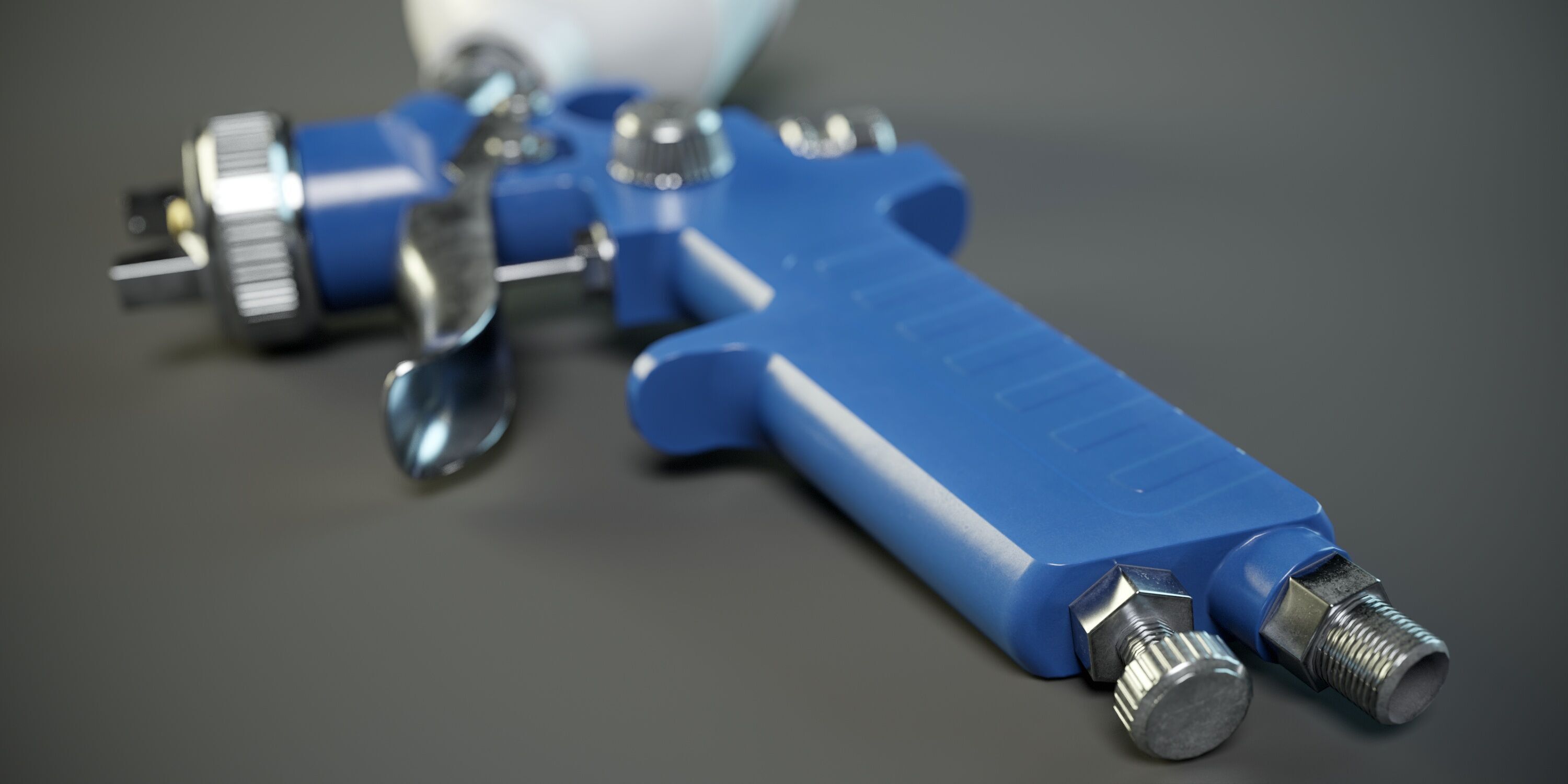 Paint Spray Gun PBR Low-poly 3D model_6