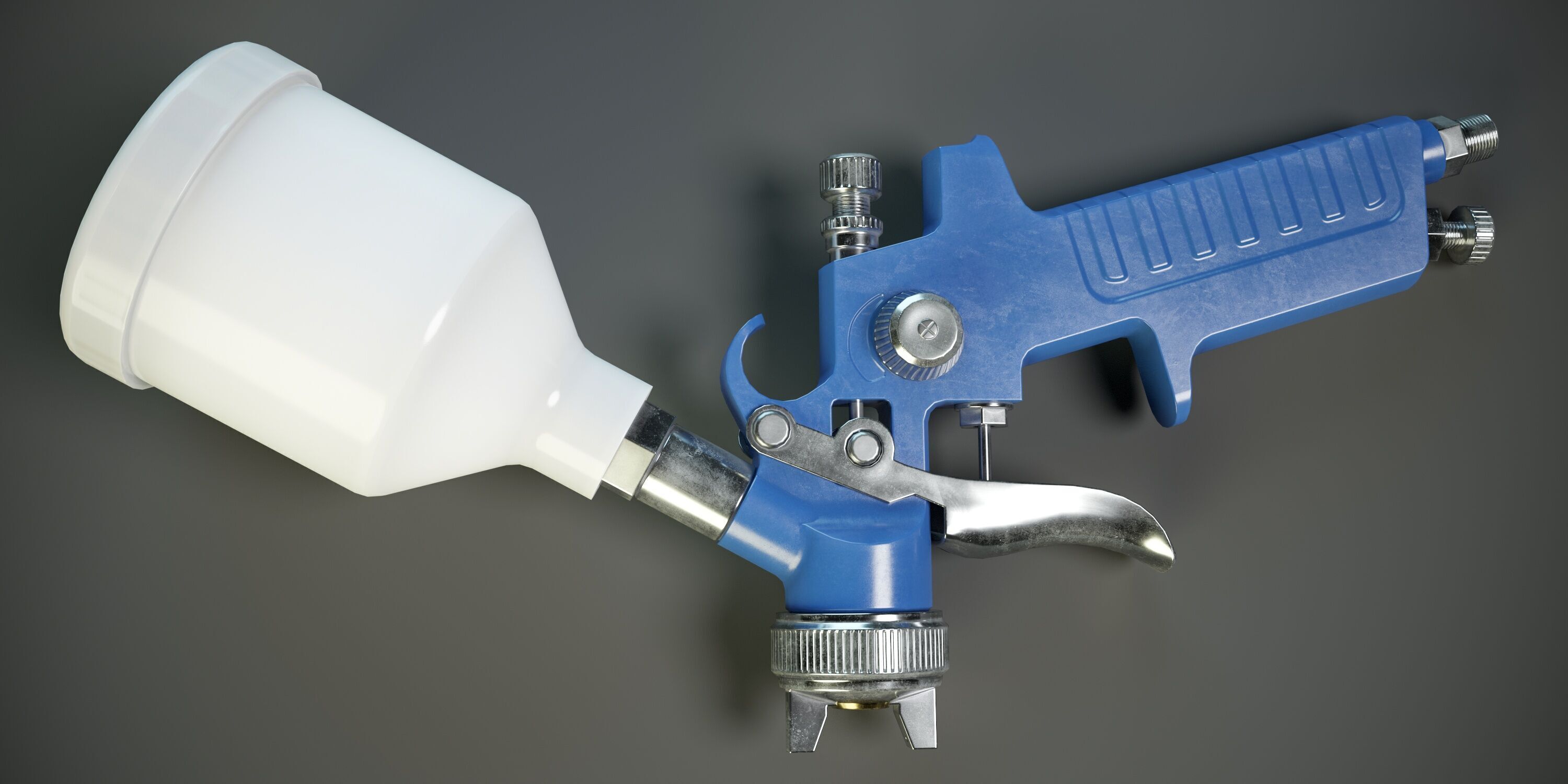 Paint Spray Gun PBR Low-poly 3D model_4