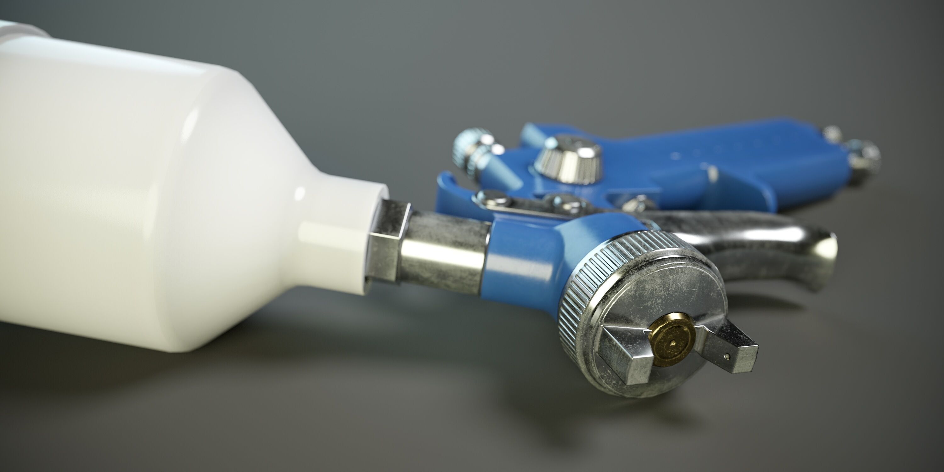 Paint Spray Gun PBR Low-poly 3D model_5