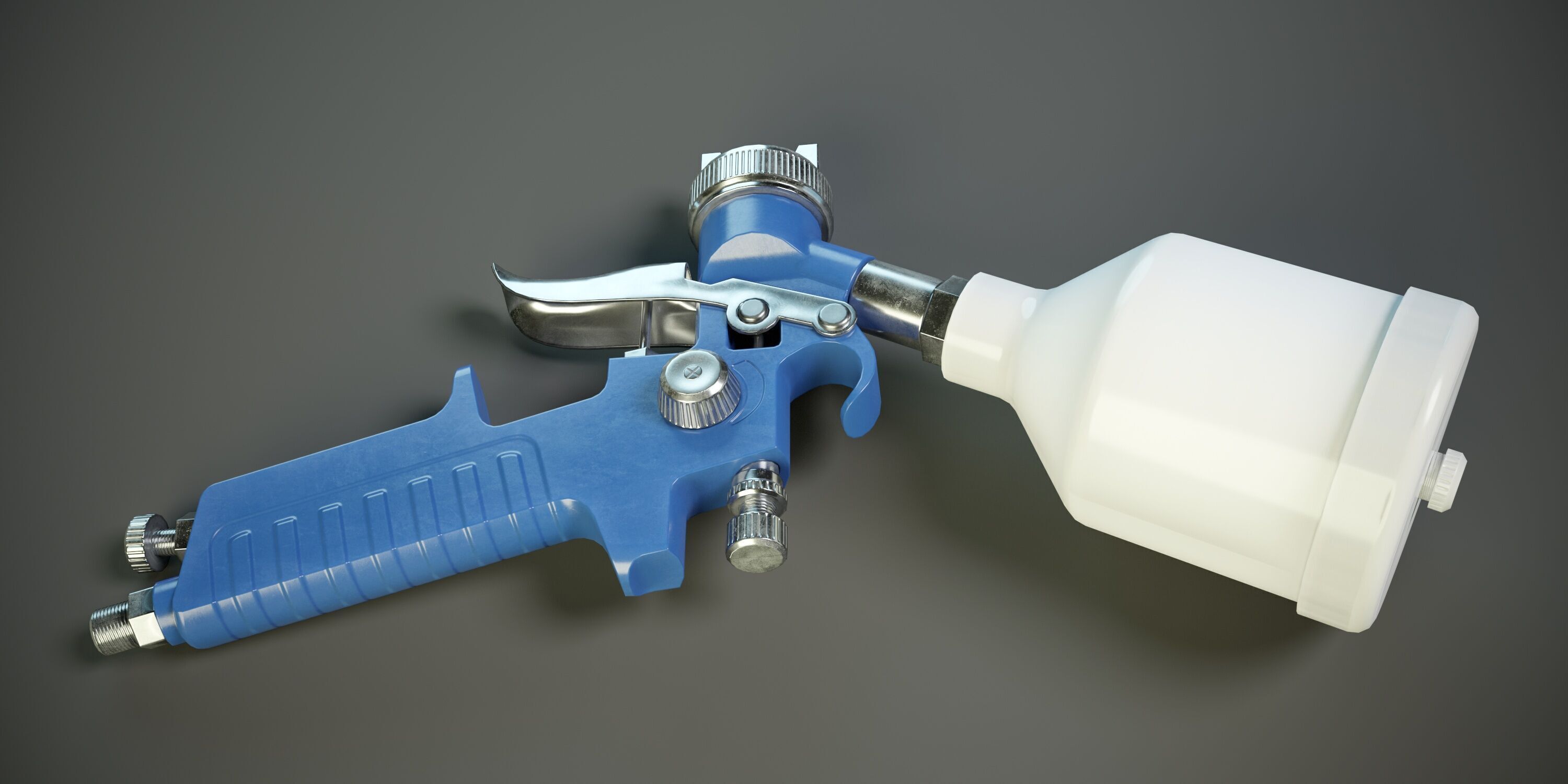Paint Spray Gun PBR Low-poly 3D model_2