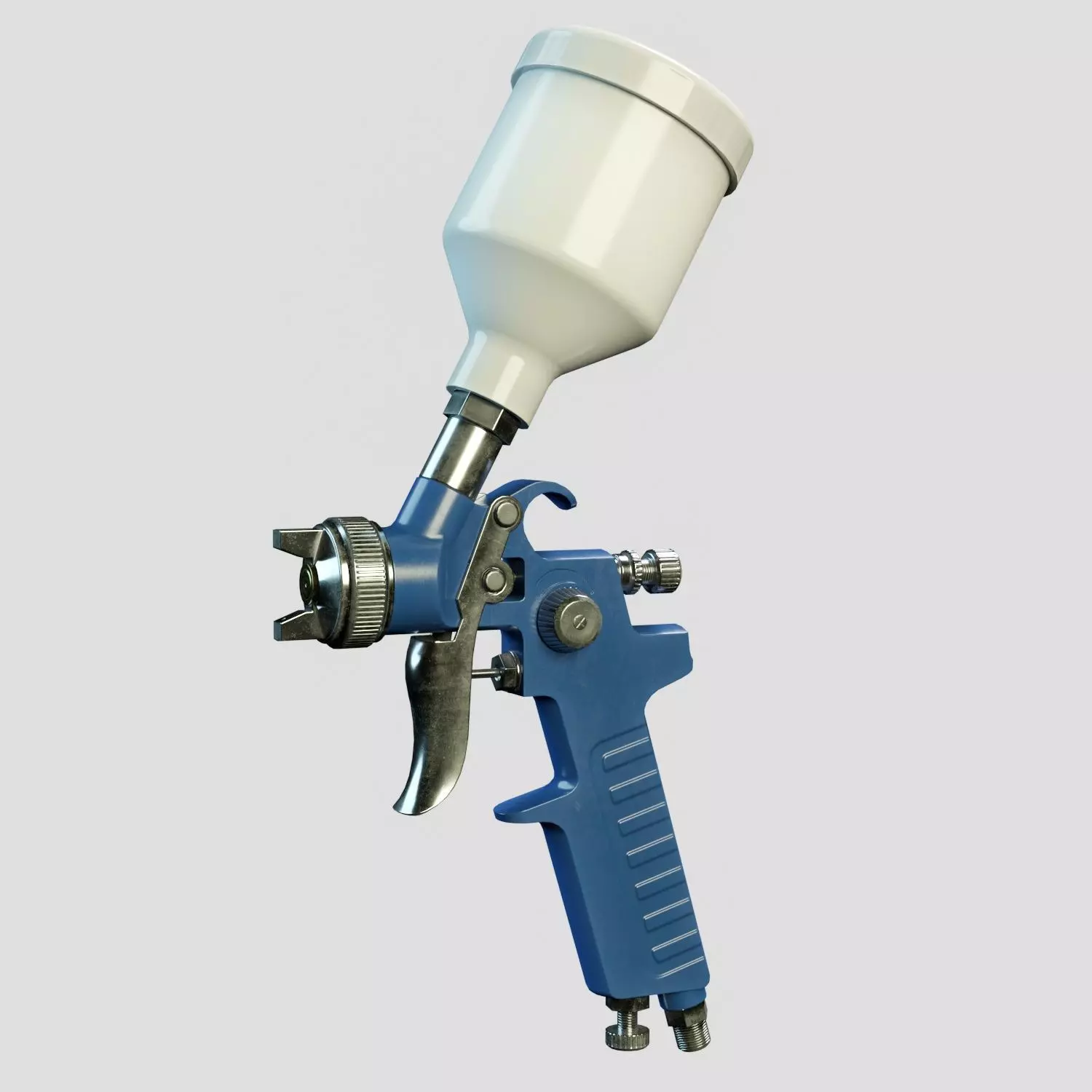 Paint Spray Gun PBR Low-poly 3D model_0