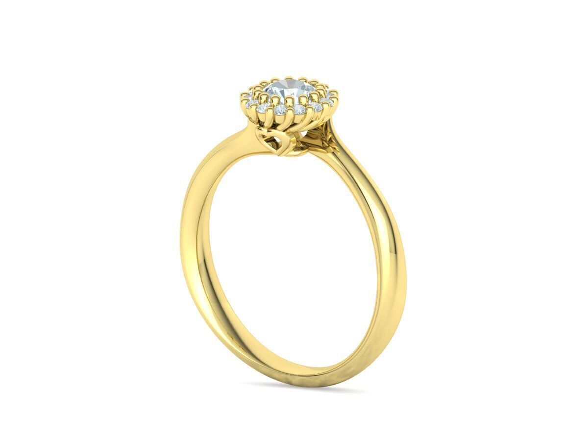 Bespoke Diamond Solitaire Engagement Ring 40 pointer stone 3D print model_25