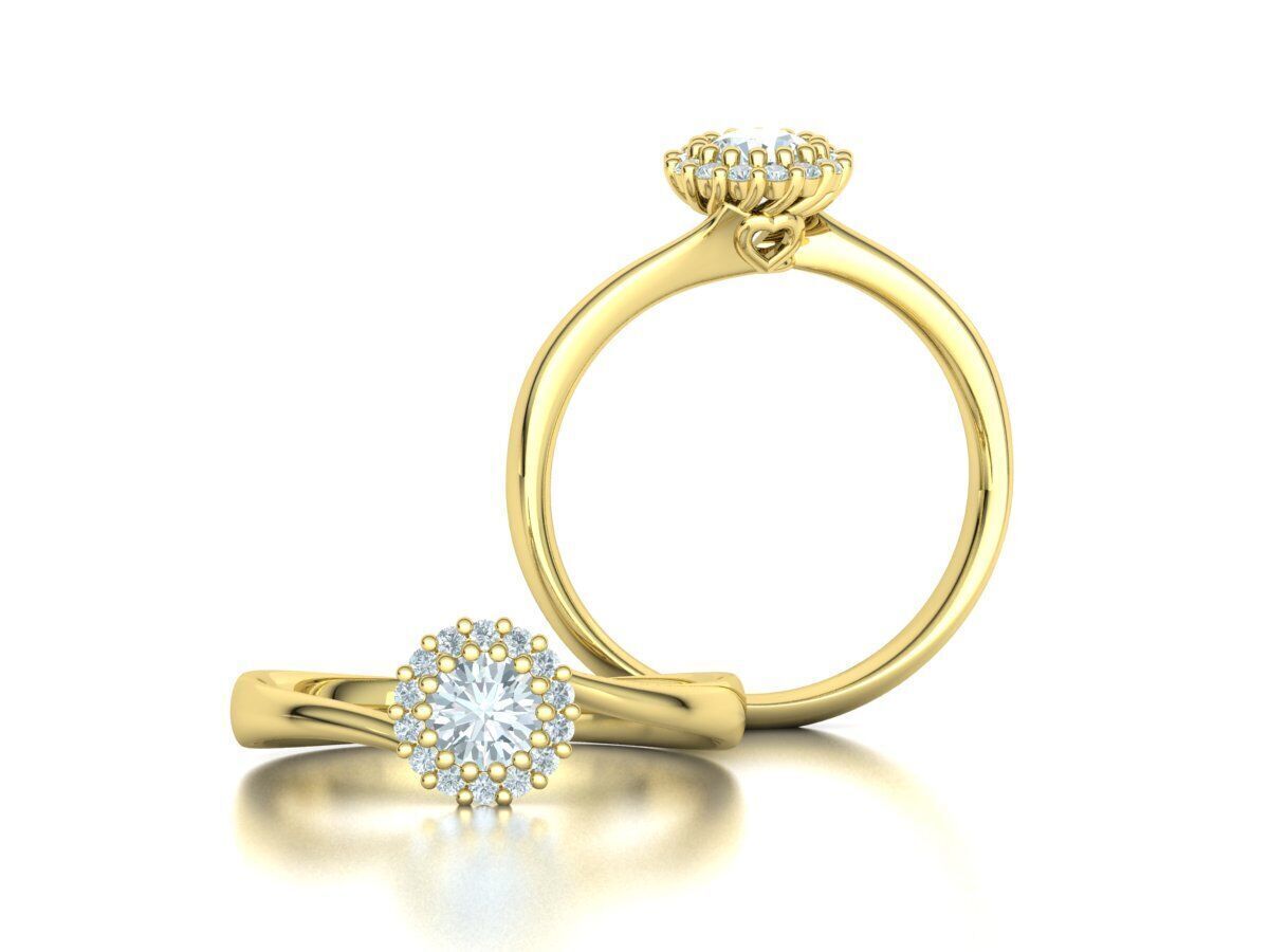 Bespoke Diamond Solitaire Engagement Ring 40 pointer stone 3D print model_13