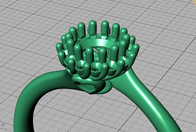 Bespoke Diamond Solitaire Engagement Ring 40 pointer stone 3D print model_44