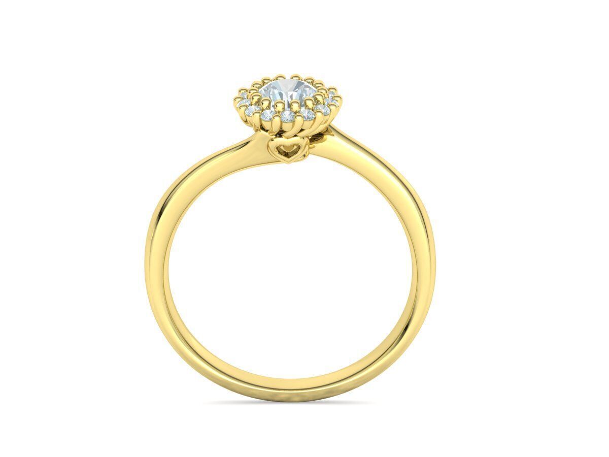 Bespoke Diamond Solitaire Engagement Ring 40 pointer stone 3D print model_22