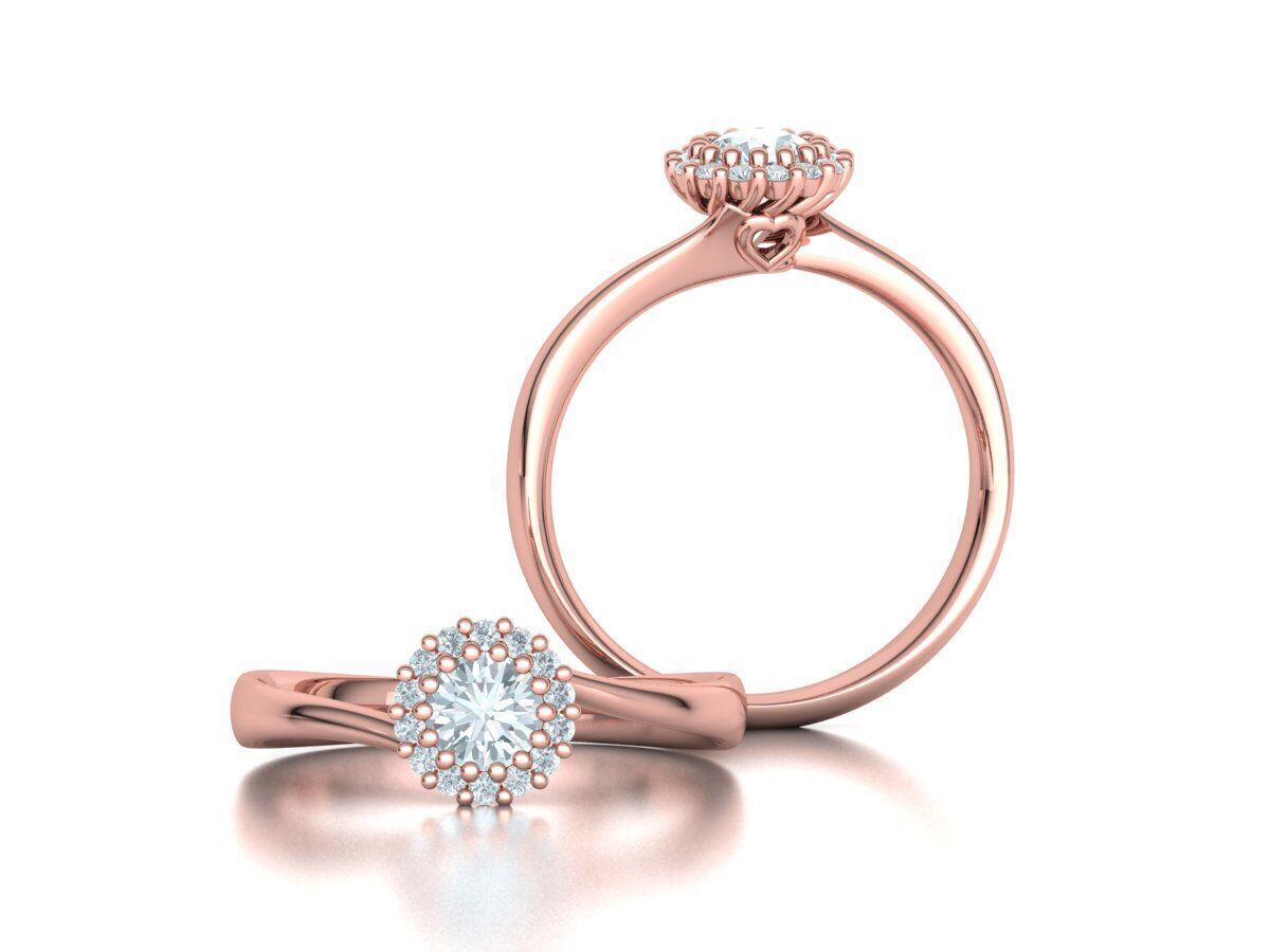 Bespoke Diamond Solitaire Engagement Ring 40 pointer stone 3D print model_12