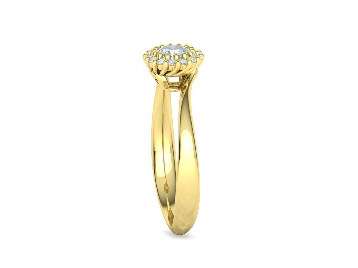 Bespoke Diamond Solitaire Engagement Ring 40 pointer stone 3D print model_28