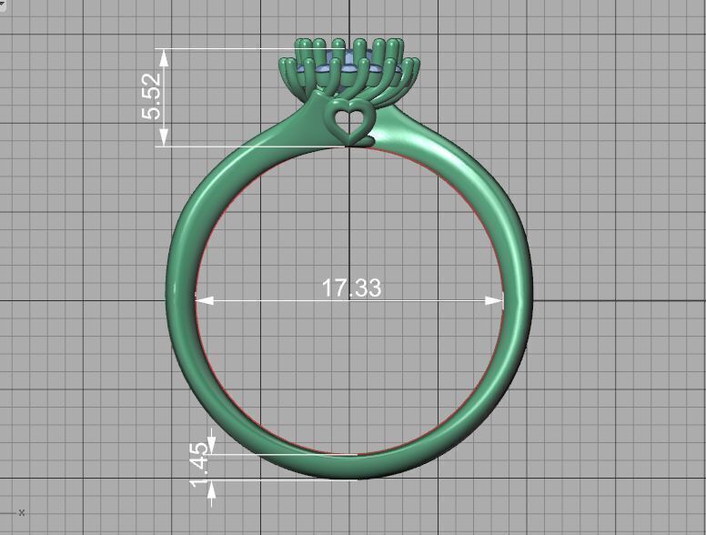 Bespoke Diamond Solitaire Engagement Ring 40 pointer stone 3D print model_39