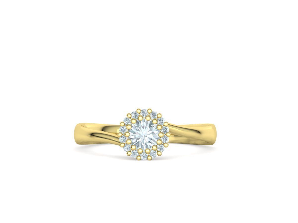 Bespoke Diamond Solitaire Engagement Ring 40 pointer stone 3D print model_16