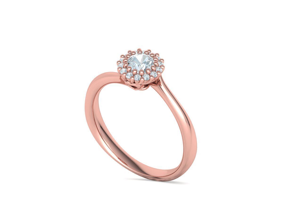 Bespoke Diamond Solitaire Engagement Ring 40 pointer stone 3D print model_30