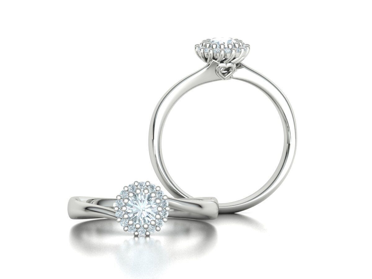 Bespoke Diamond Solitaire Engagement Ring 40 pointer stone 3D print model_14