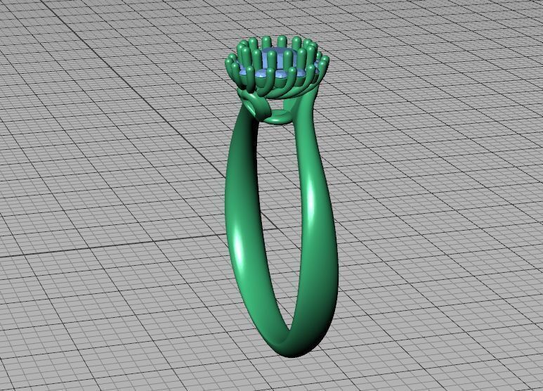 Bespoke Diamond Solitaire Engagement Ring 40 pointer stone 3D print model_42