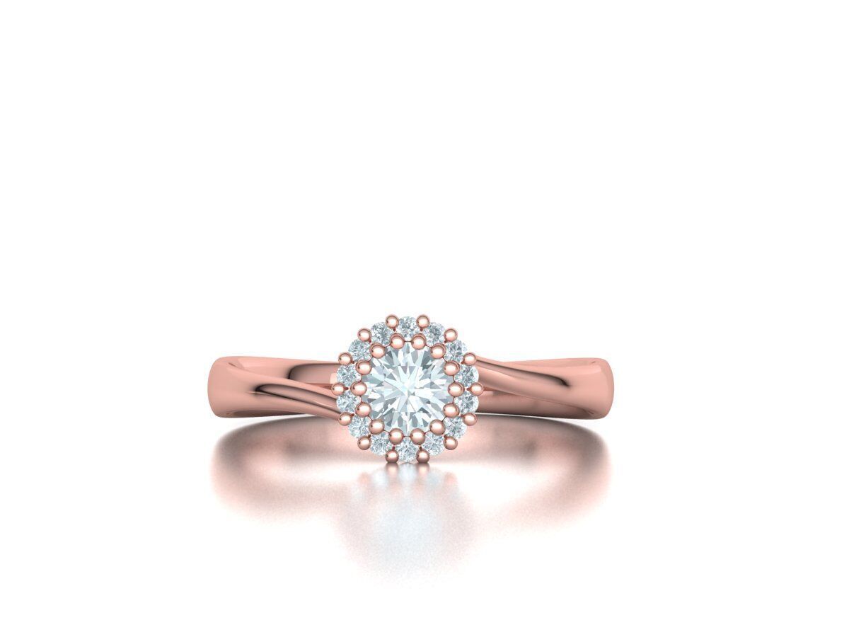 Bespoke Diamond Solitaire Engagement Ring 40 pointer stone 3D print model_5