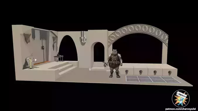 Star Wars Retro Jabbas Palace Diorama for 4 inch figures