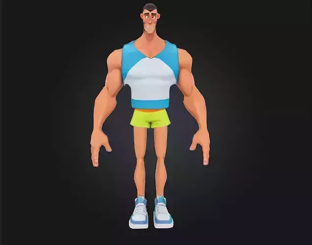 Muscle Guy Cartoon  Big Muscles Bigger Personality