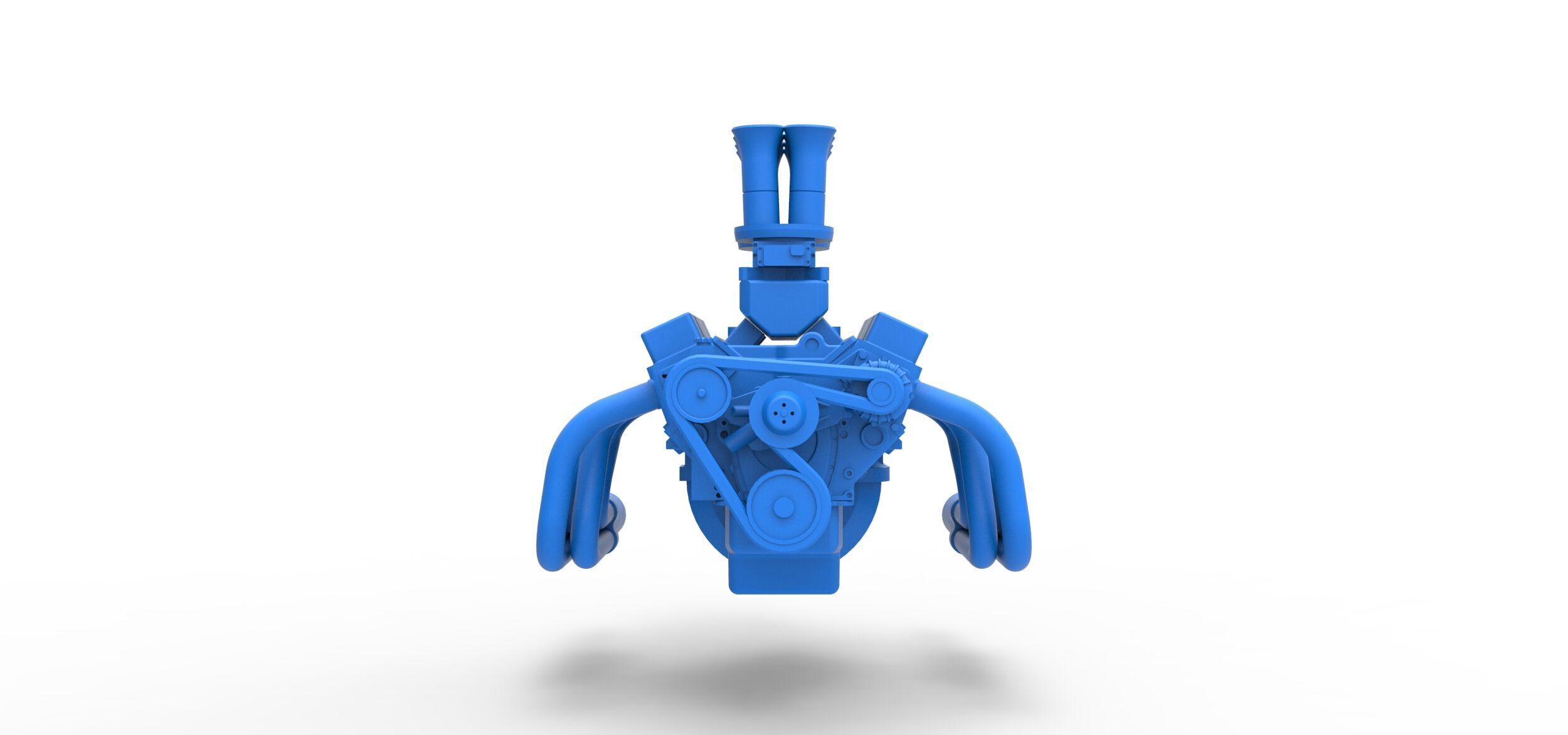 Engine of Drag racing Airboat Scale 1 to 25 3D print model_4