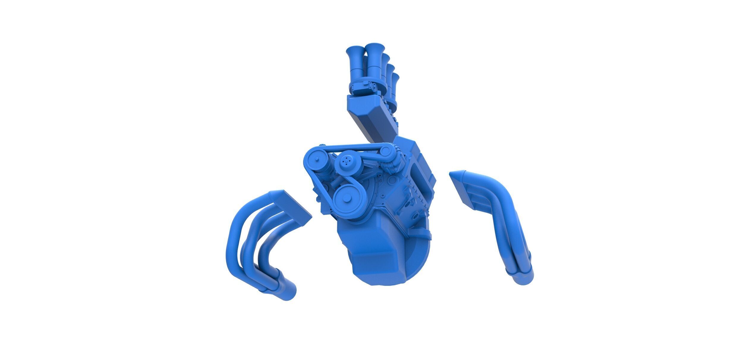 Engine of Drag racing Airboat Scale 1 to 25 3D print model_13