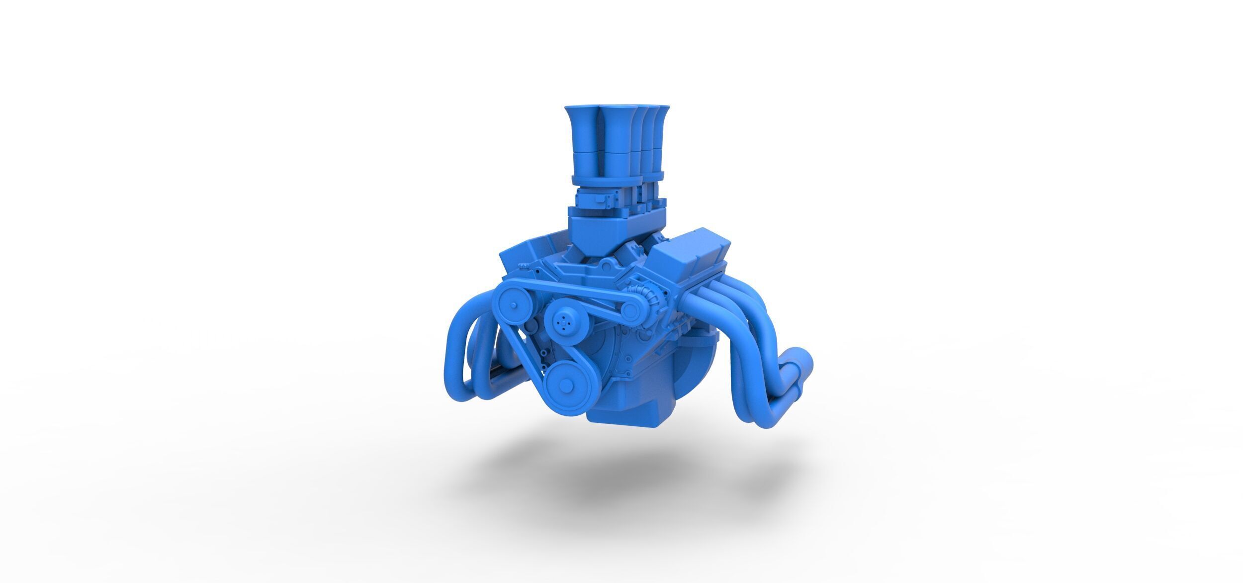 Engine of Drag racing Airboat Scale 1 to 25 3D print model_3