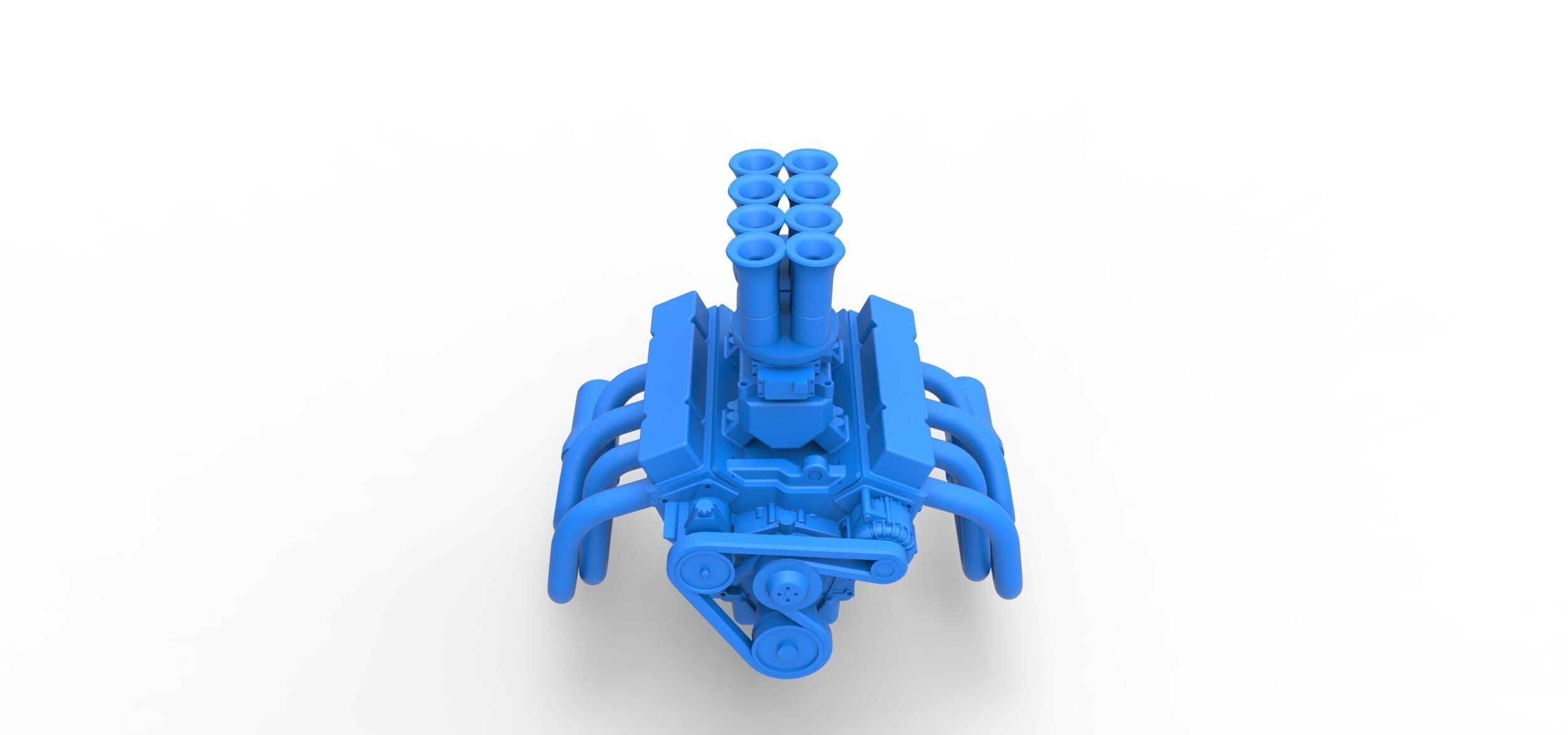 Engine of Drag racing Airboat Scale 1 to 25 3D print model_5