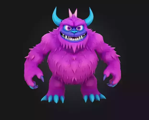 Purple Beast  Ferocious Power with a Splash of Fantasy