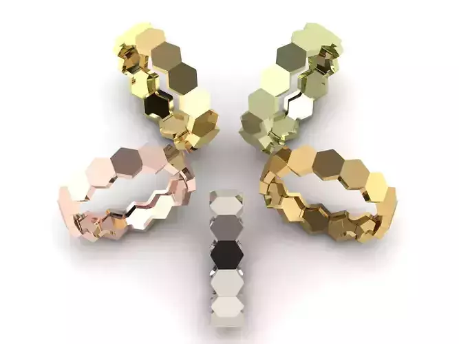 Hexagonal or geometric ring