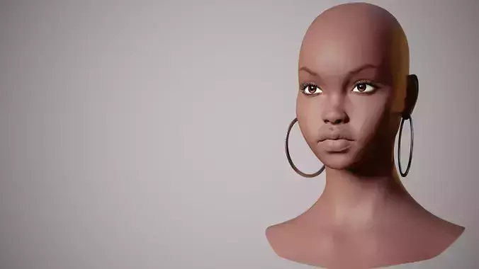 African Woman  Head 11
