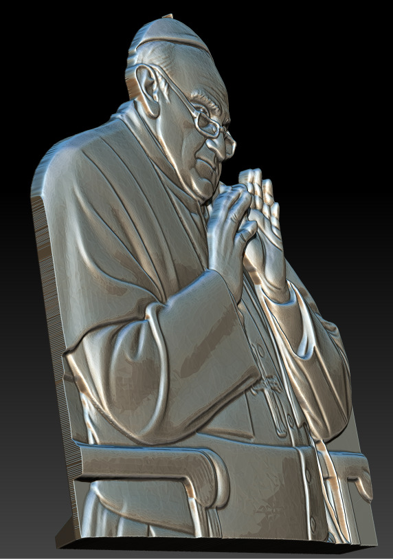 Pope Francis bust 3D print model_1