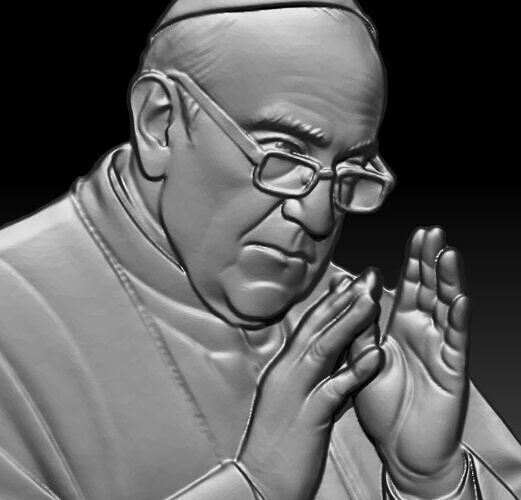 Pope Francis bust 3D print model