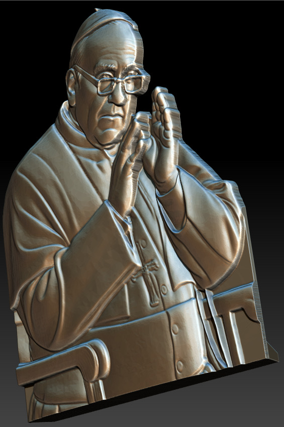 Pope Francis bust 3D print model_4