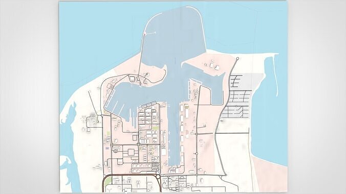 Shahid Bahonar Port Iran 3D model 6