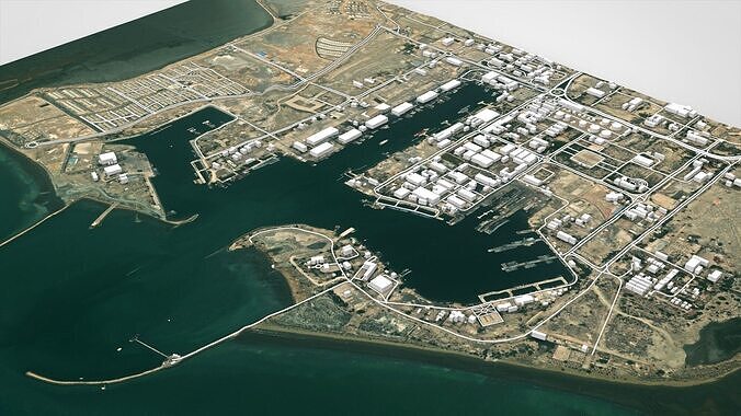 Shahid Bahonar Port Iran 3D model 5