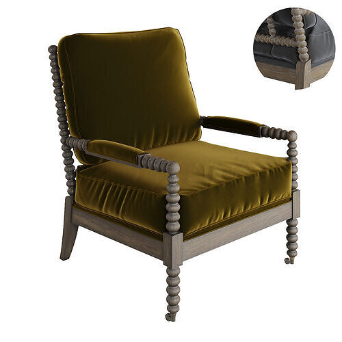 Spindle chair 3D model
