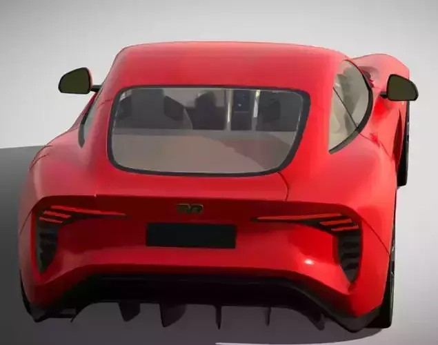 3D Red Car model